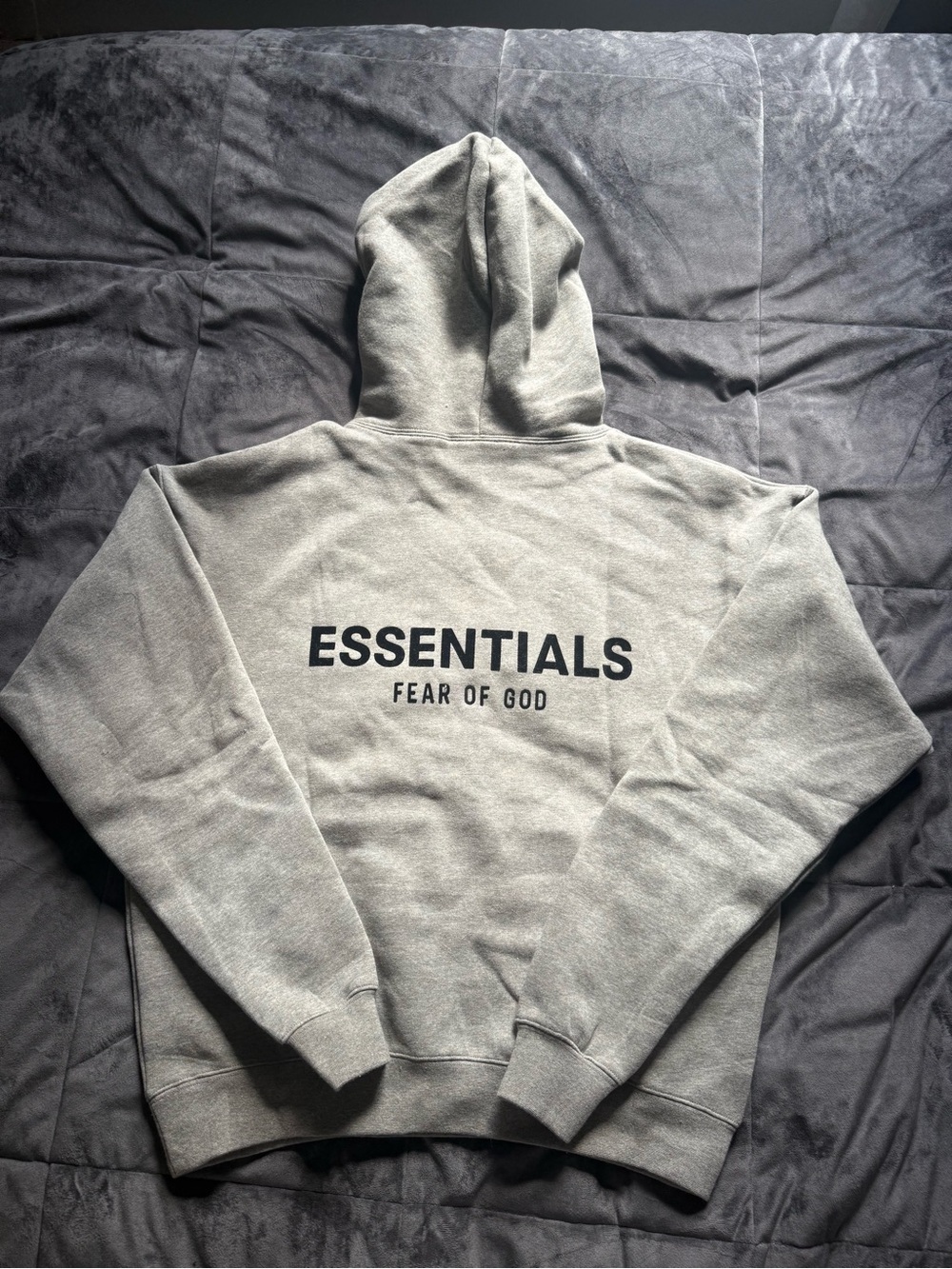 Men’s Hoodie Sweatshirt - Light Gray - Picture 4 of 7